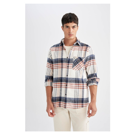 DEFACTO Regular Fit Plaid Lumberjack Flannel Long Sleeve Shirt