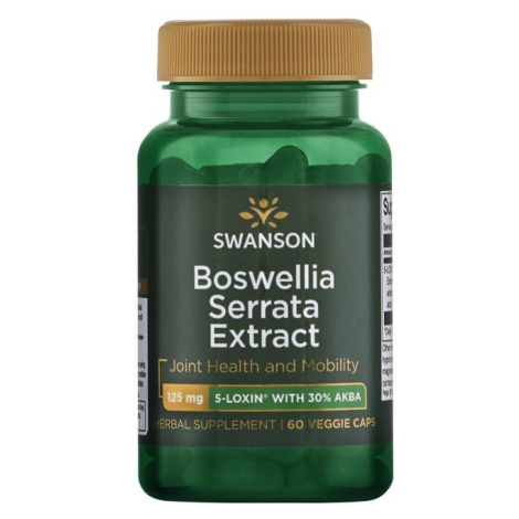 Swanson Boswellia Serrata Extract, 125 mg, 60 rastlinných kapsúl