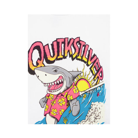Quiksilver Tričko Shark Smile Biela Regular Fit