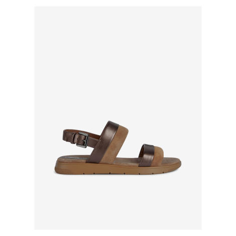 Brown Women's Sandals with Leather Details Geox - Women