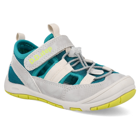Dětské sandály D.D.step - G065-51458A šedo-tyrkysové