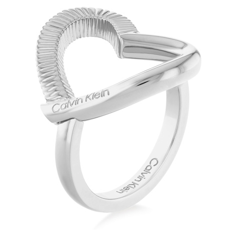 Calvin Klein Romantický oceľový prsteň Heart 35000439 56 mm