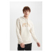 DEFACTO Regular Fit Hooded Printed Sweatshirt