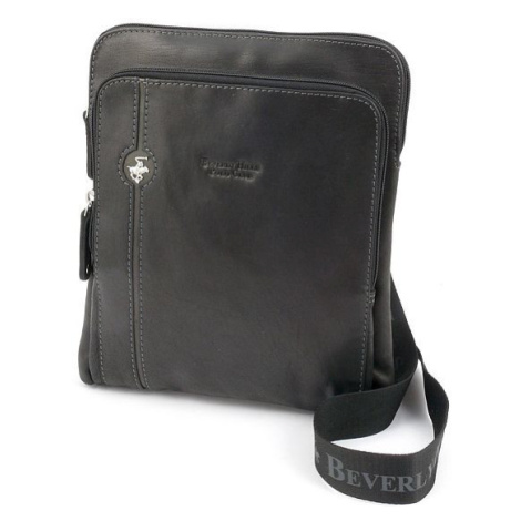 Kožená crossbody taška BHPC Explore L BH-381-01 black 3 L Beverley Hills Polo Club