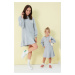 Trendyol Gray Knitted Skirt For Girls Knitted Dress