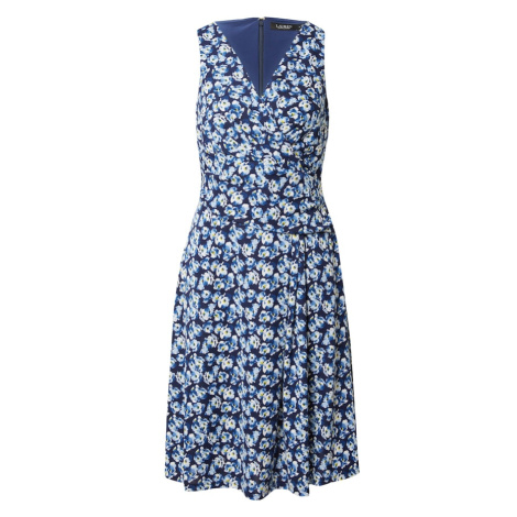 Lauren Ralph Lauren Letné šaty 'AFARA'  modrá / námornícka modrá / žltá / biela