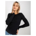 Black women's classic sweater with viscose