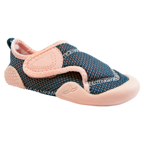 Detská obuv 580 na cvičenie modro-ružová DOMYOS