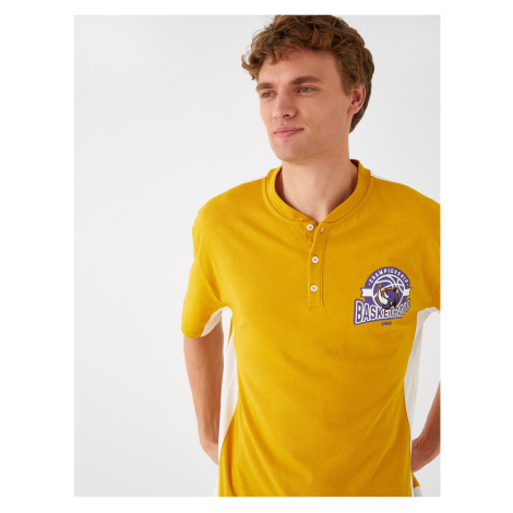Koton College T-Shirt Polo Neck