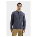 Tričko Camel Active Henley 1/1 Arm Dark Navy