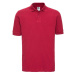 Men's Red Polo Shirt 100% Cotton Russell