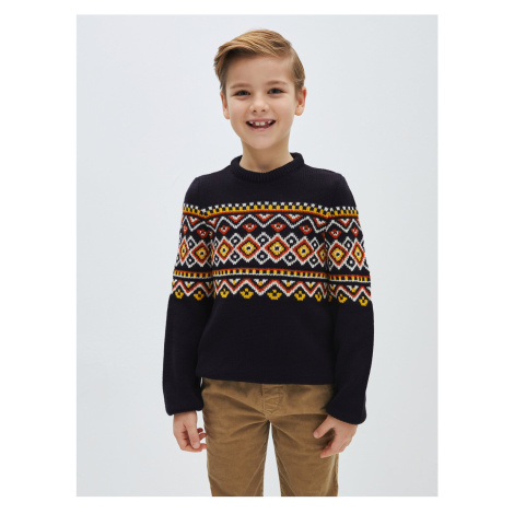 LC Waikiki Crew Neck Patterned Long Sleeve Boy's Knitwear Sweater