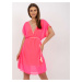 Fluo pink airy dress one size with lining