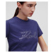 Tričko Karl Lagerfeld Rhinestone Karl Logo T-Shirt Modrá