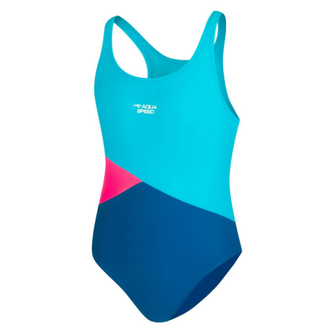 AQUA SPEED Kids's Swimsuits POLA Blue/Pink/Navy Blue