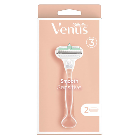 GILLETTE Venus Smooth Sensitive Holiaci strojček + Náhradné hlavice 2 ks