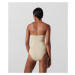 Plavky Karl Lagerfeld Karl Dna Strapless Swimsuit Beige/Gold