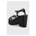 Sandále BOSS Cate Wedge čierna farba, 50493097