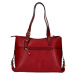Elegantná dámska kožená kabelka Katana Ligena - červená