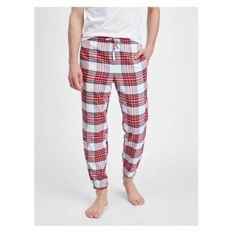 Červené pánske pyžamové nohavice flanelové GAP