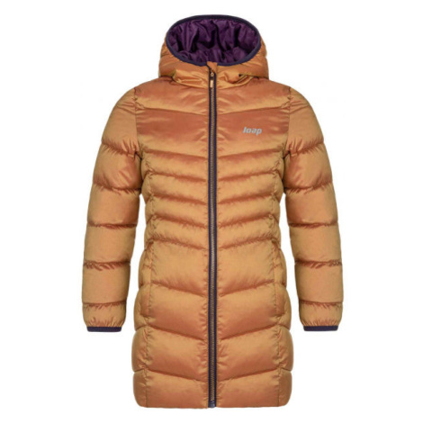 Loap IDUZIE Dievčenský zimný kabát, zlatá, veľkosť