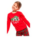Dievčenské pyžamo 594/159 Family time - CORNETTE Červená