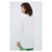 Ľanová košeľa United Colors of Benetton biela farba, regular, s klasickým golierom