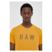 Bavlnené tričko G-Star Raw žltá farba, s potlačou
