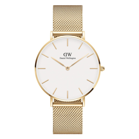 Daniel Wellington Analógové hodinky 'Petite'  zlatá / biela