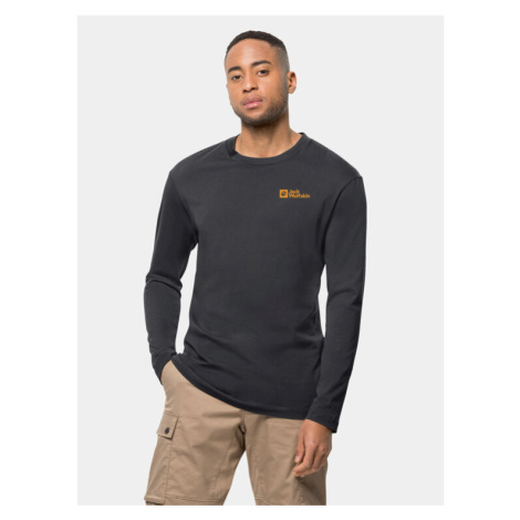 Jack Wolfskin S dlhými rukávmi Essential Longsleeve 1808821 Čierna Regular Fit