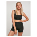 Women's recycled square sports bra black