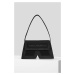 Semišová kabelka Karl Lagerfeld čierna farba