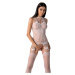 Passion BS095 White - Bodystocking Farba: Biela