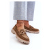 Women's suede loafers with D&A Brown embellishment