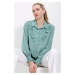 Bigdart 20223 Frilly Long Sleeve Shirt - Çağla