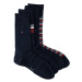 Tommy Hilfiger Ponožky - TH MEN SOCK 4P TIN GIFTBOX STRIPE modré