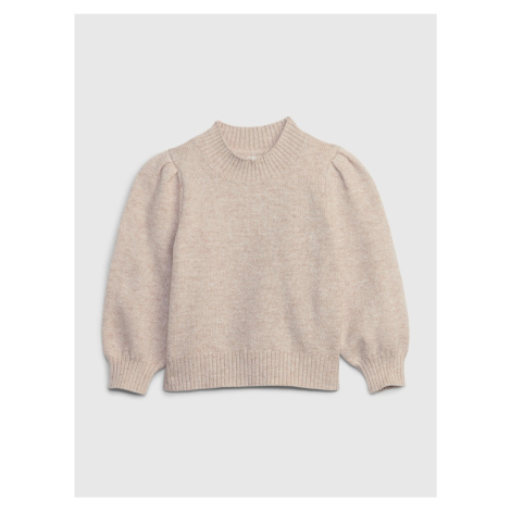 Béžový dievčenský basic sveter GAP