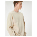 Koton Basic Sweatshirt Crew Neck Long Sleeve Raised