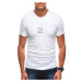Biele trendy tričko z bavlny S1724