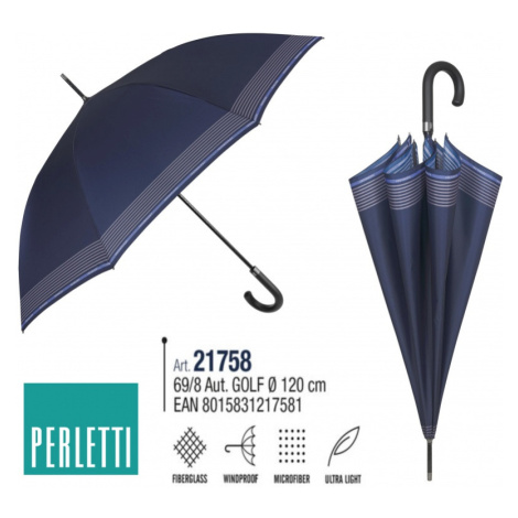 PERLETTI Technology, Pánsky palicový dáždnik / modrá, 21758
