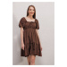 Bigdart 2351 Flared Poplin Dress - Brown