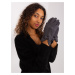 Dark grey insulated women's gloves