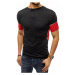 Módne pánske tričká čiernej farby s kontrastnými vložkami