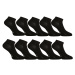 10PACK ponožky Gino bambusové čierné (82005) XL