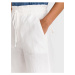 Nohavice high rise wide-leg pants in linen-cotton Biela