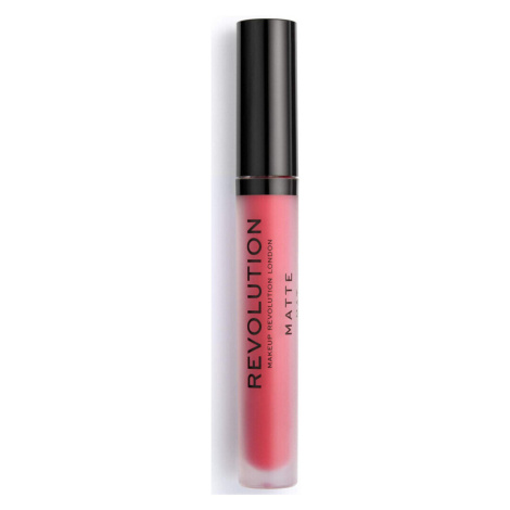 Makeup Revolution  Matte Lip Gloss - 141 Rouge  Lesky na pery Červená