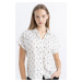 DEFACTO Cool Patterned Short Sleeve Shirt