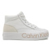 Calvin Klein Jeans Sneakersy Vulc Flatf Mid Wrap Around Logo YW0YW00865 Biela