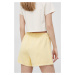 Bavlnené šortky Levi's A1907.0001-YellowsOra, dámske, žltá farba, jednofarebné, vysoký pás