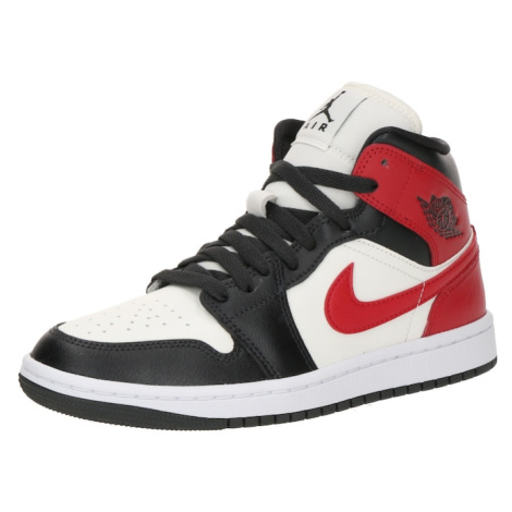 Jordan Členkové tenisky 'Air Jordan 1'  červená / čierna / biela